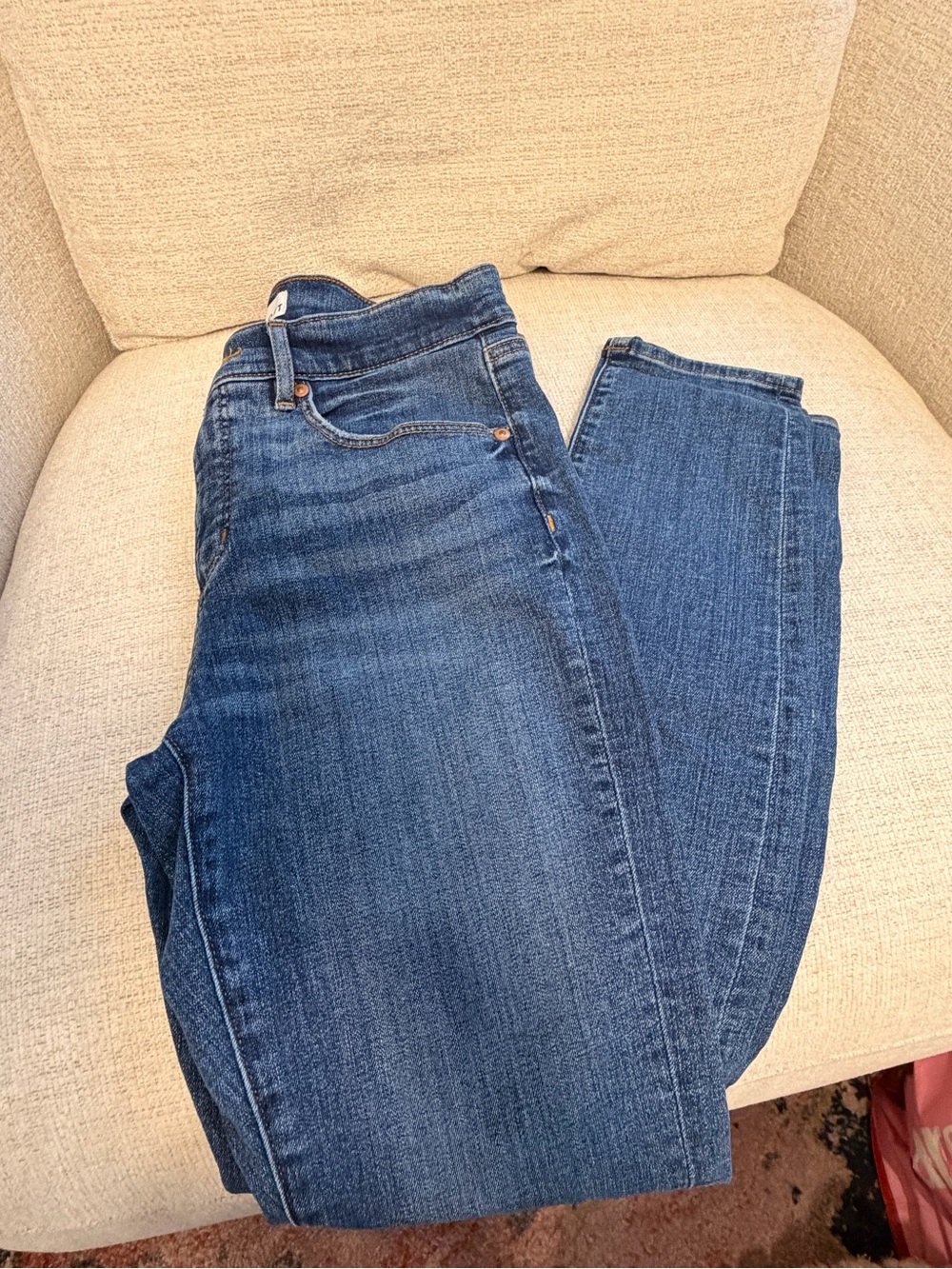 LOFT Women's Skinny Jean in Dark Blue Wash